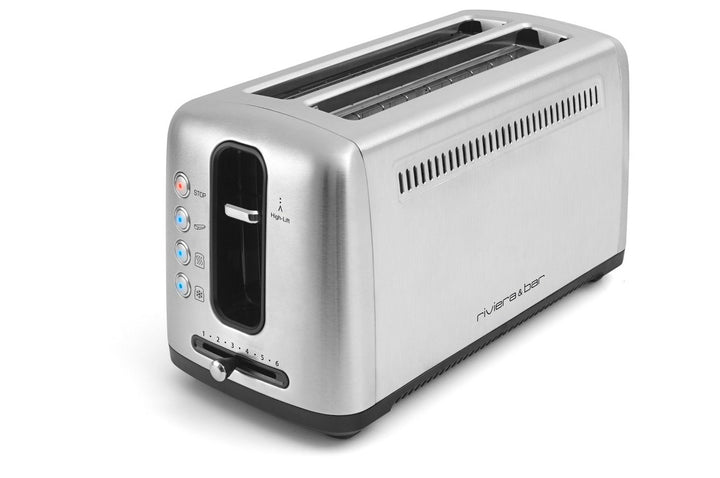 Riviera &amp; Bar GP540A Toaster, 2 Schlitze, extralang, Edelstahl