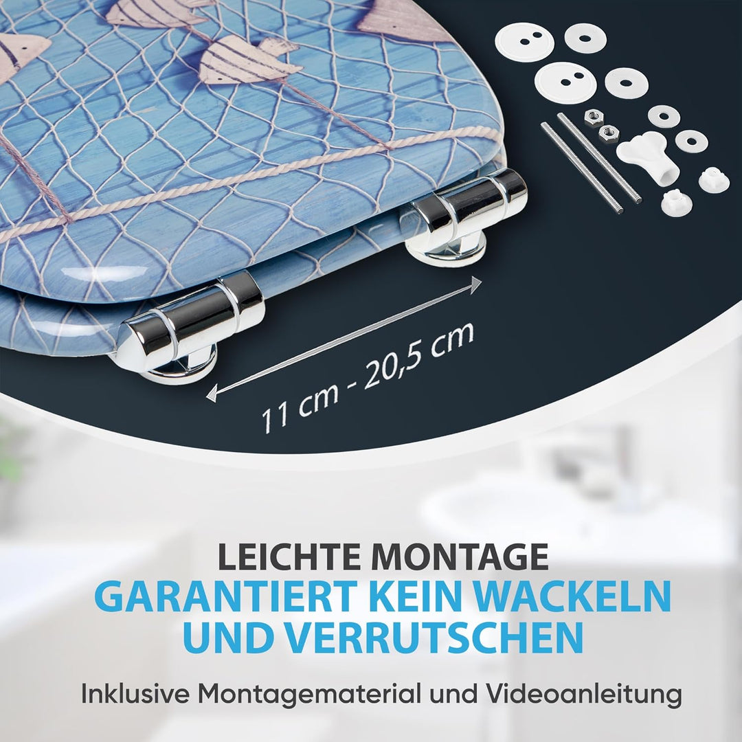 Sanilo WC Sitz mit Absenkautomatik, viele schöne Holz Toilettendeckel zur Auswahl, hochwertige und s