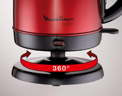 Moulinex Subito Wasserkocher, Edelstahl, 1,7 Liter Fassungsvermögen, Abnehmbarer Kalkfilter, Klappde