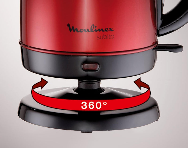 Moulinex Subito Wasserkocher, Edelstahl, 1,7 Liter Fassungsvermögen, Abnehmbarer Kalkfilter, Klappde