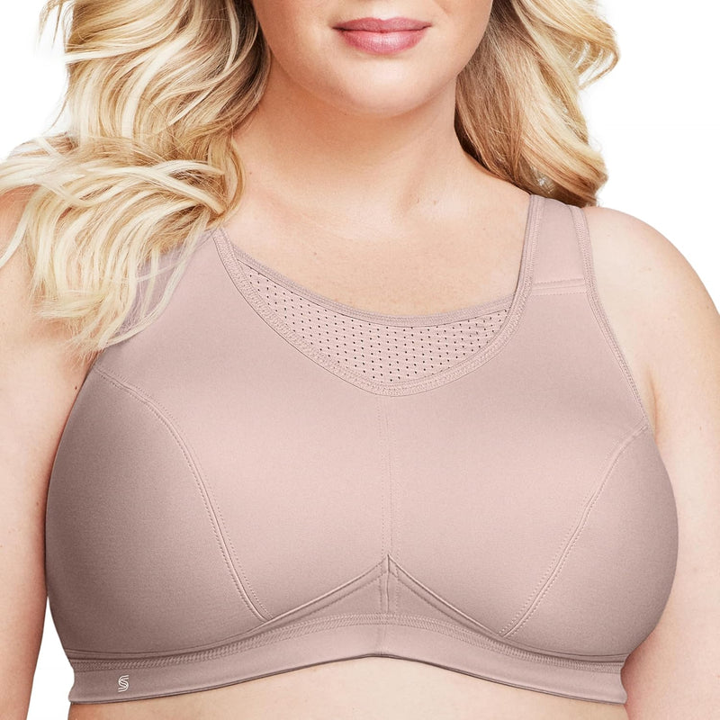 Glamorise Damen Hochleistungs Bustier Sport-BH 115D Roségold, 115D Roségold