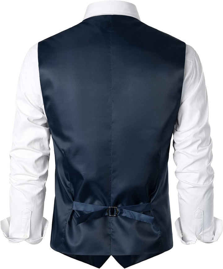 PARKLEES Herren Hipster Urban Design Business formelle Weste Slim Fit Anzug Smoking Kleid Weste M Na