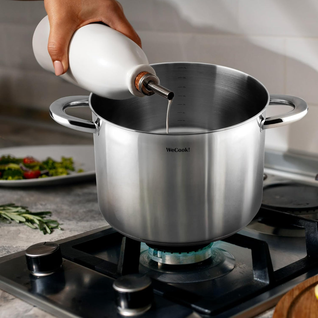 STAINLESS STEEL POT WITH LID 24 cm. 7.6 Liter, 7.6 Liter