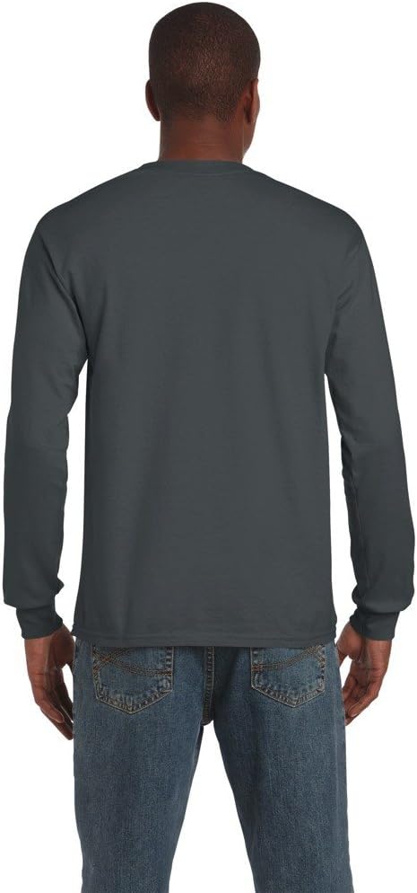 Gildan Herren T-Shirt Ultra Cotton Langarm M Charcoal, M Charcoal