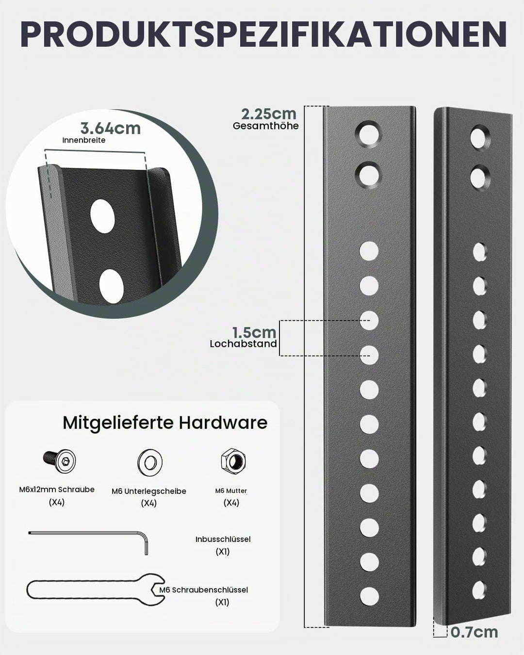VESA Adapter Verlängerungsplatten – Erweiterungs Kit für TV Wandhalterung &amp; Deckenhalterung, passend
