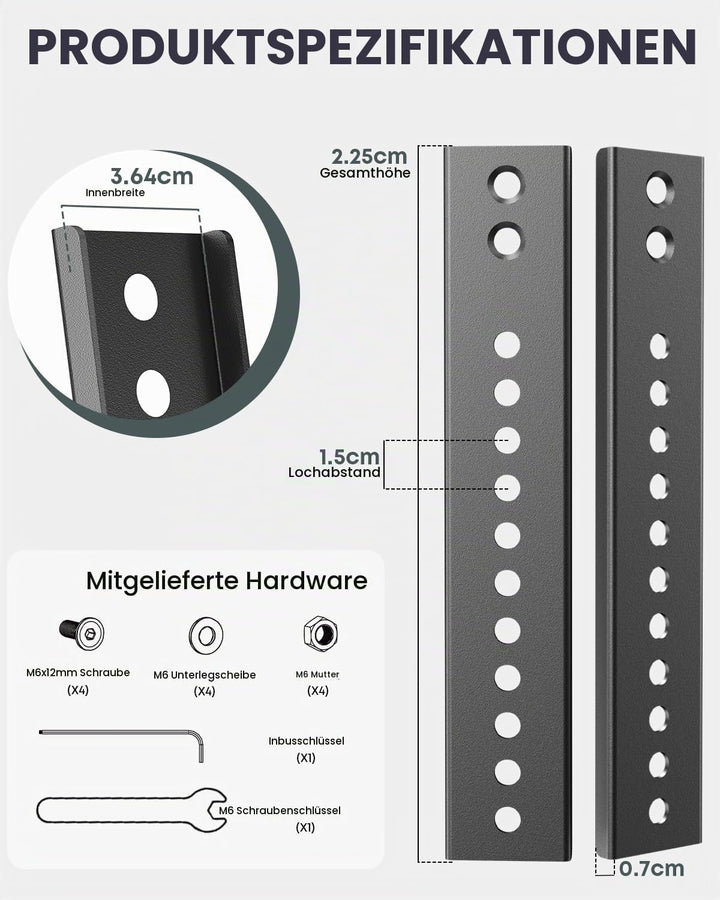 VESA Adapter Verlängerungsplatten – Erweiterungs Kit für TV Wandhalterung &amp; Deckenhalterung, passend