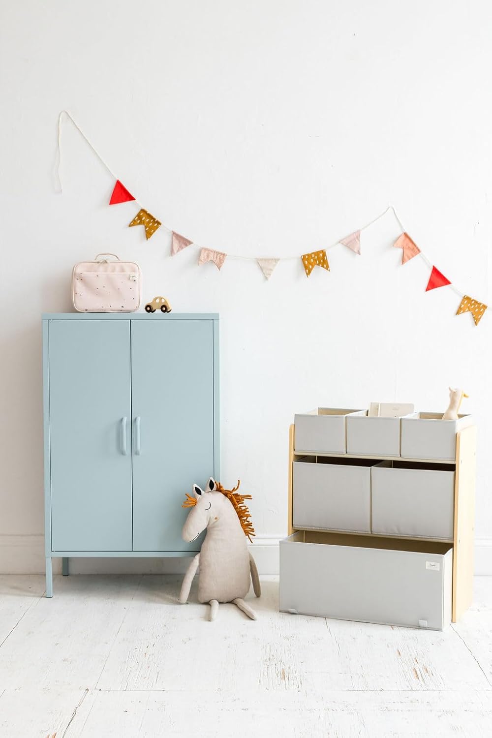 3 Sprouts - Kinderzimmer Regal mit Boxen – Spielzeugregal und Aufbewahrung für Kinderzimmer – Ideal