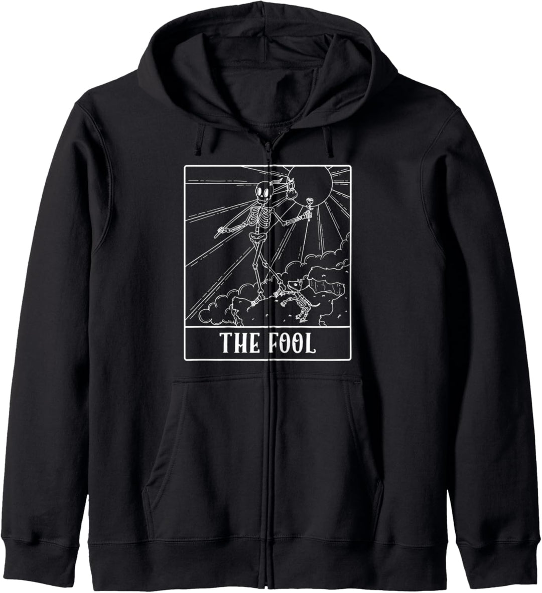 Cute Skeleton The Fool Tarot Card Men Women Kapuzenjacke