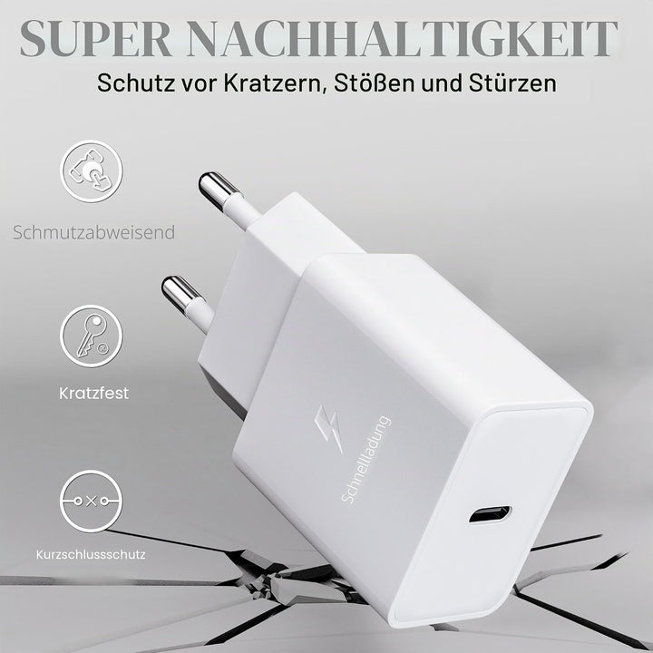 4er Pack USB C Ladegerät Stecker, Schnellladegerät Typ C Handy Netzteil Adapter Ladeadapter für Sams