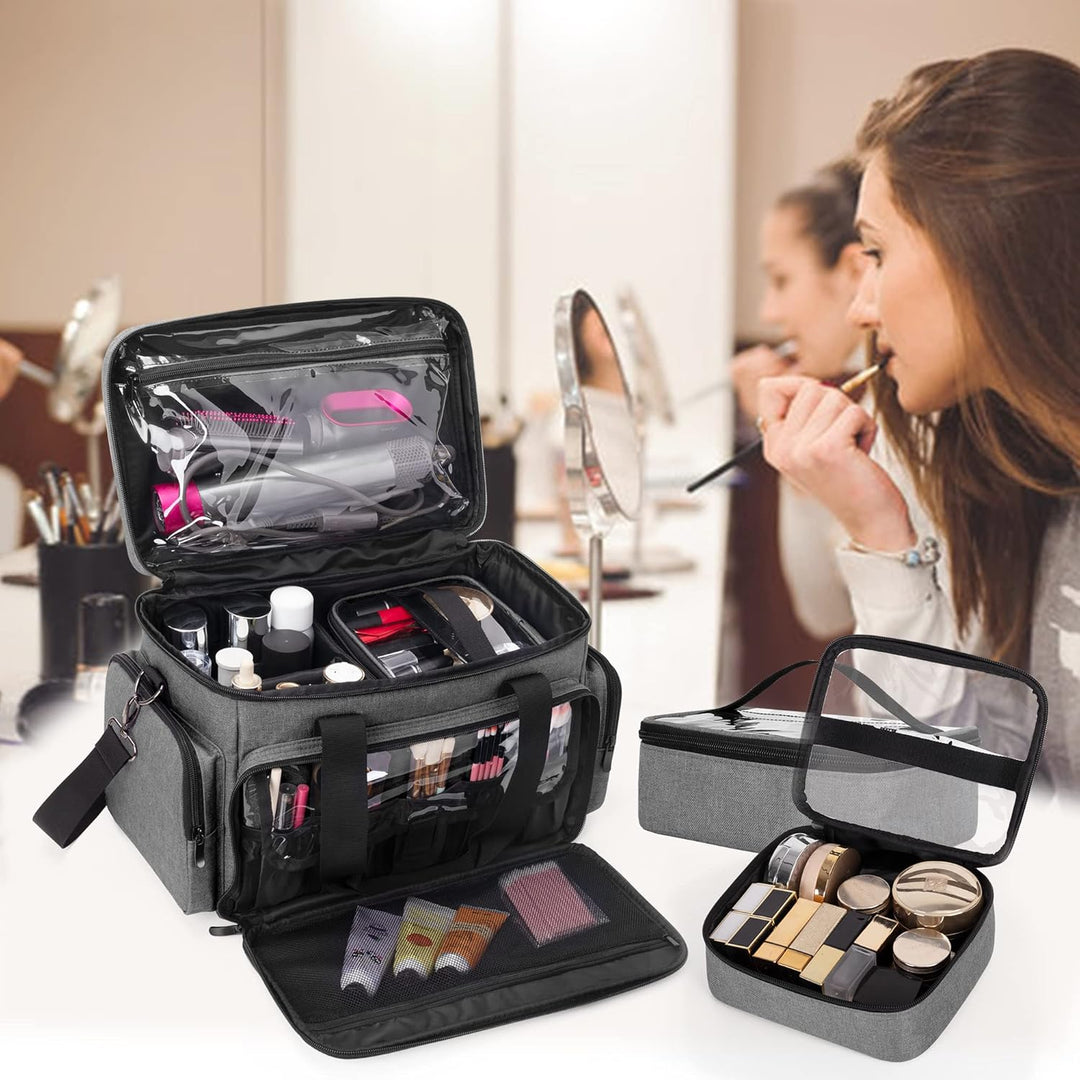 BAFASO Make up Organizer Tasche, Kosmetiktasche für Frauen, Kulturtasche Damen Gross, Tragetasche fü