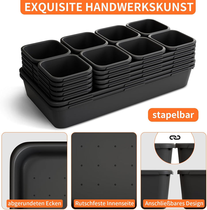 20 Stück Werkzeugkoffer Organizer, Gross 30 cm mit 5 Grössen, Werkzeugaufbewahrung Schubladen Ordnun