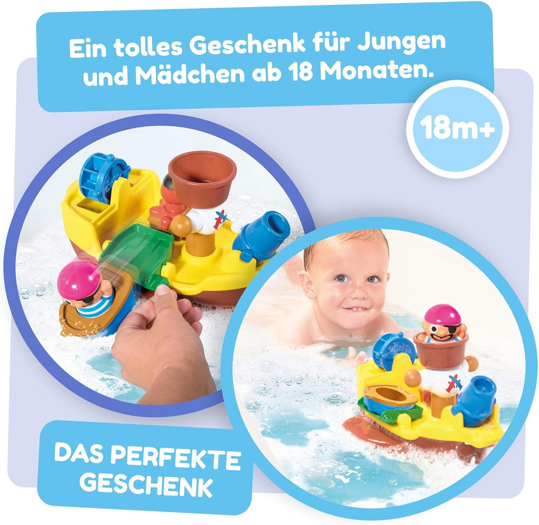 TOMY Toomies Pirate Bath Baby Bath Toy, Shower Baby Toy for Water Play in the Bath, Kids Bath Toy Su