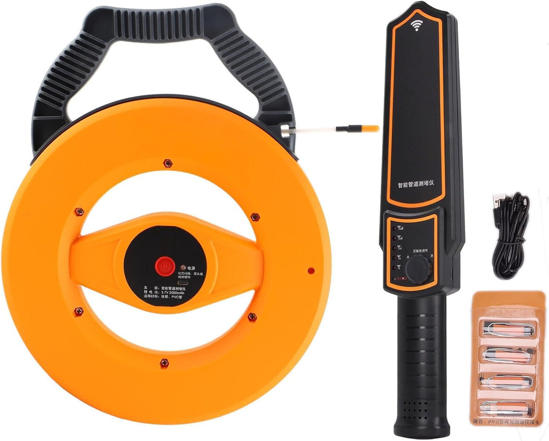 Rohrblockade Detektor Wasserrohrsucher, 30 M Rohrverstopfungsscanner, Wasserdichte Sonde Metall-PVC-