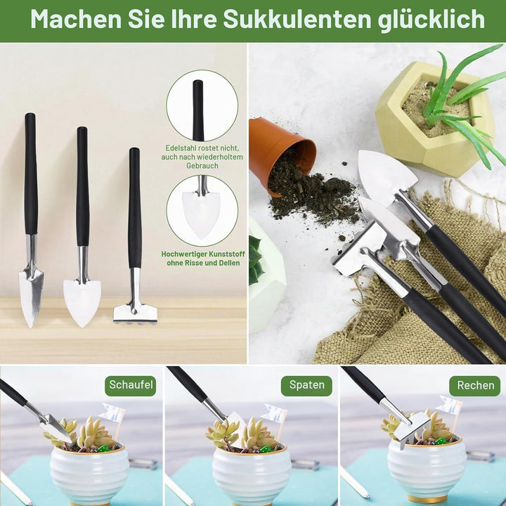 JOYBOY Gartenwerkzeug Set,Gartengeräte Set,Garten Hand Werkzeuge,Mini Gartenwerkzeug,Mini Pflanzen W