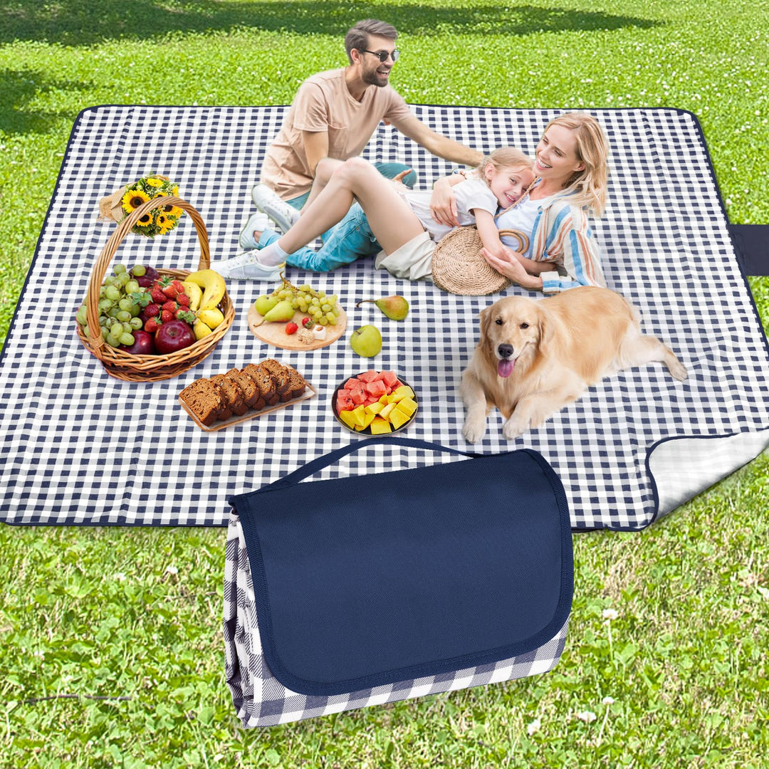 Picknickdecke 300x200 cm, Sandfest Stranddecke Wasserdicht Campingdecke, Waschbar mit Tragegriff, Id