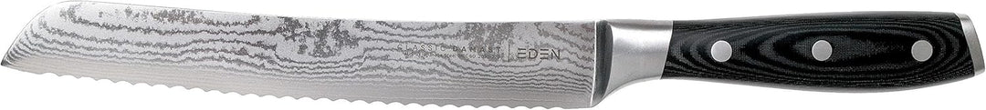 Eden Classic Damast Brotmesser 20 cm Küchenmesser EQ2030-220 Wellenschliffmesser für Brot, Gemüse, O