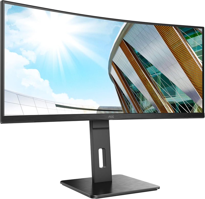 AOC CU34P2A - 34 Zoll WQHD Curved Monitor (3440x1440, 100Hz, HDMI, DisplayPort, USB Hub) schwarz USB