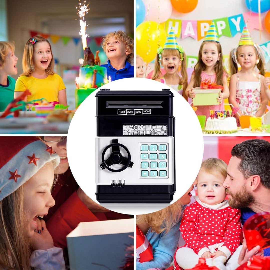 Thedttoy Spardose Scheine Elektronische Geldbank Geldtresor, Sparschwein ATM Tresor Kinder Digitaler