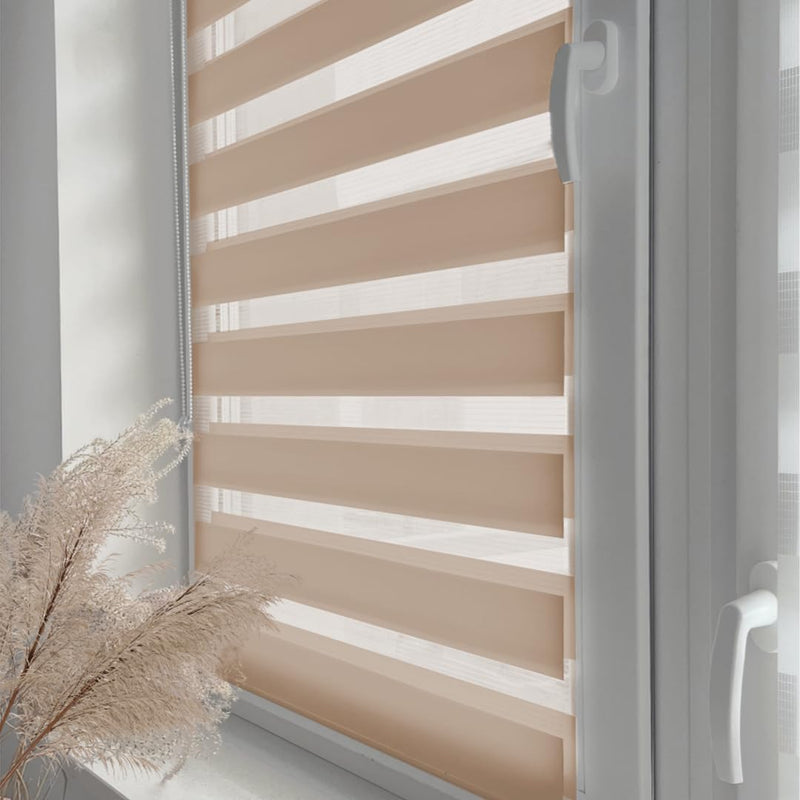 Home-Vision® DuoRollo Klemmfix, Doppelrollo ohne Bohren mit Klämmträgern, Rollos für Fenster und Tür