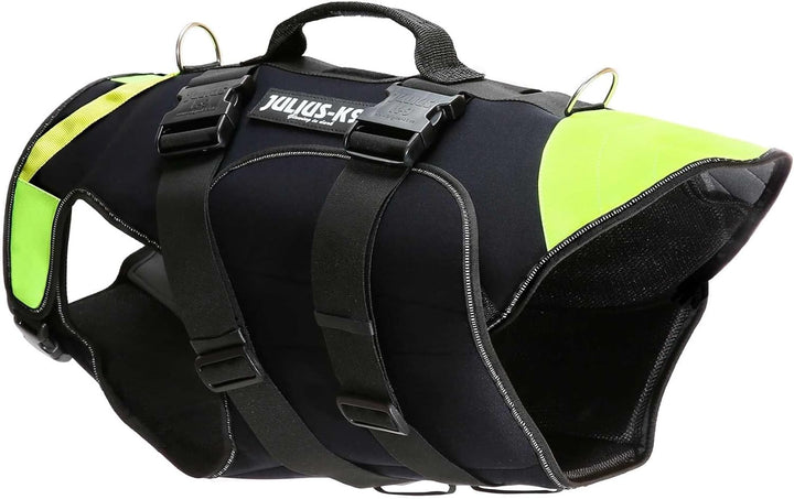 Julius-K9, IDC Multifunktionale Hundeweste 3in1, Grösse: XL, Schwarz und Neon XL Schwarz und UV Oran