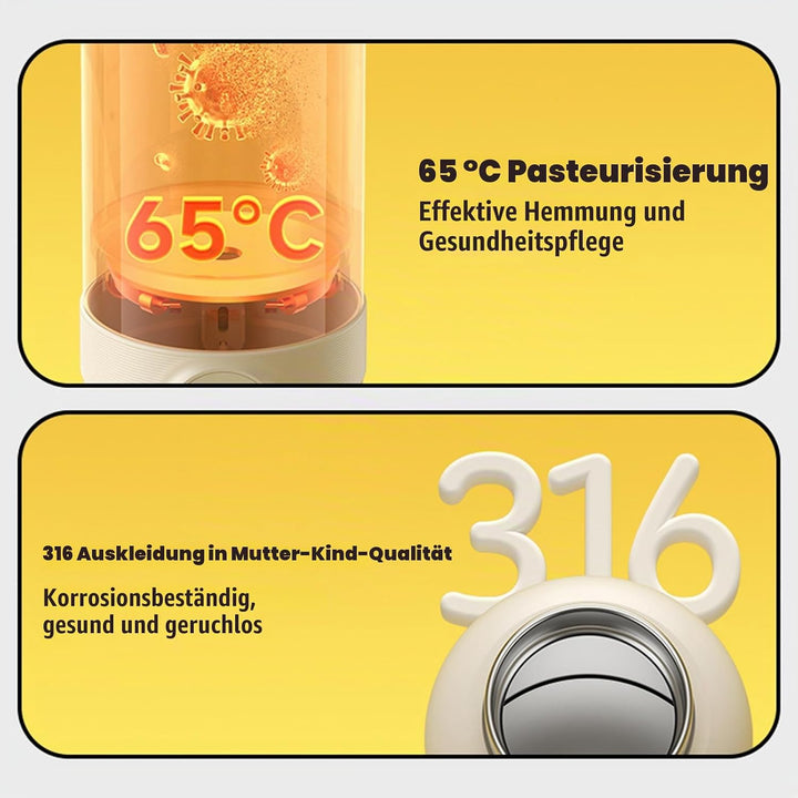 Babyflaschenwärmer Schnellheizender,Flaschenwärmer Baby Unterwegs Mit Batteriestandsanzeige,37~55 °c