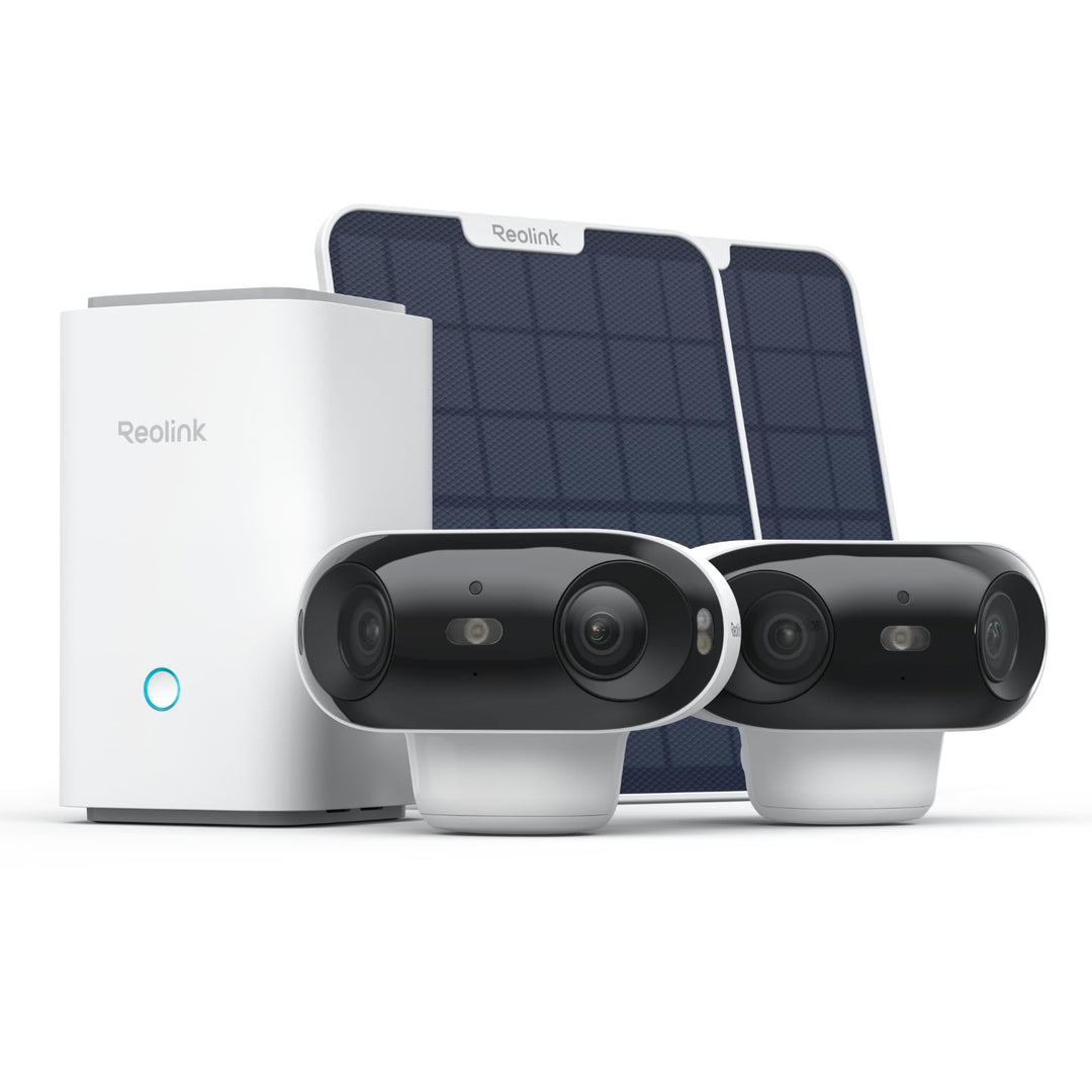 Reolink Argus 4 Pro Solar Überwachungskamera Aussen Akku, 4K ColorX-Nachtsicht, 180°-Weitwinkel, Wi-