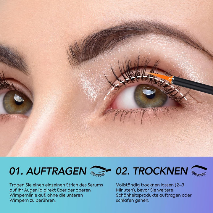 Wimpernserum ohne Hormone Lash Serum: Längere und Vollere Wimpern, Schnelleres Wimpernwachstum 4ML 4