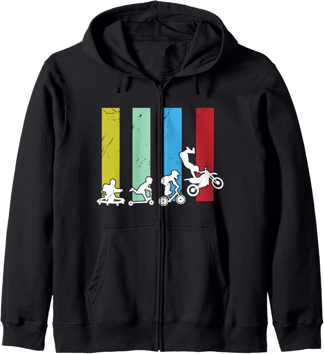 Motorcross Dirt Bike Evolution Geschenk Design für BMX Fan Kapuzenjacke