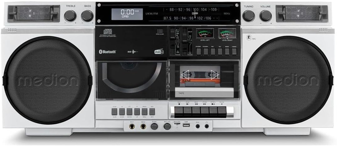 Medion LIFE® P66538 Retro-Boombox weiss