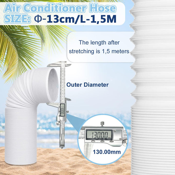 Abluftschlauch, PVC flexibel Abluftschlauch Klimagerät Ø130/150mm,Abluftschlauch HitzebestäNdiger Ei