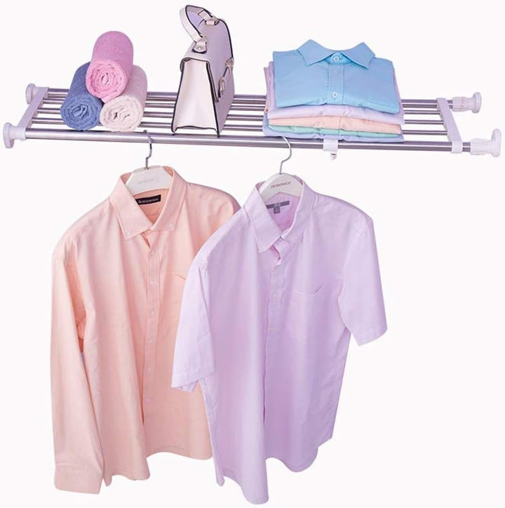 Hershii Ausziehbares Schrank Regal Erweiterbares Spannregal Metall Verstellbare Schrankteiler Telesk