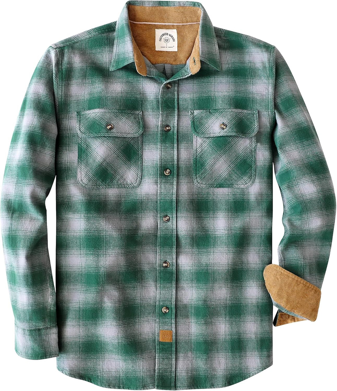 Dubinik® Flanellhemd Herren Button Down Kariert Baumwollhemd Freizeithemd Hemd Herren Langarm mit Zw