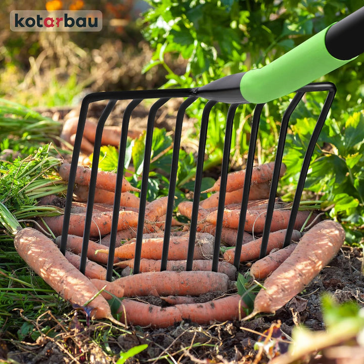 KOTARBAU® Kartoffelgabel Heuforke 10 Zinken 120cm mit Metallstiel