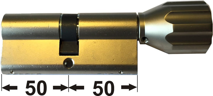 ABUS EC660 ECK660 Profil-Knaufzylinder Länge (a/b) Z50/K50mm (c=100mm) mit 3 Schlüssel, mit Sicherun