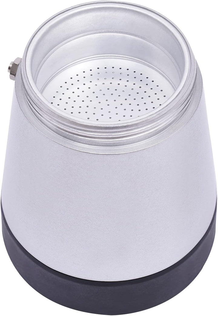 Espressokocher elektrisch für 6 Tassen,480W,tragbar, 300ml / 12.68oz Silbern, Silbern