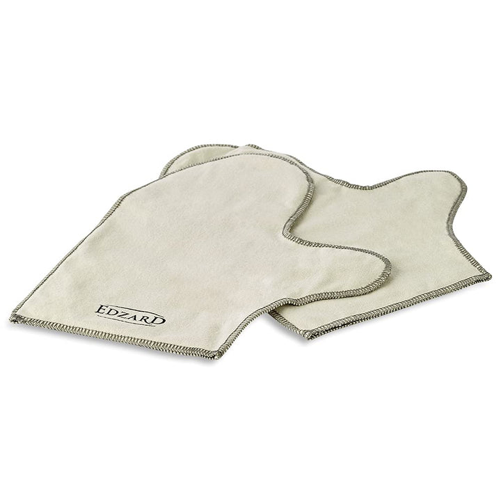 EDZARD QualiPolish® Silber Pflegehandschuhe (Paar) Reiniger für Schmuck, Münzen & Besteck aus Messin