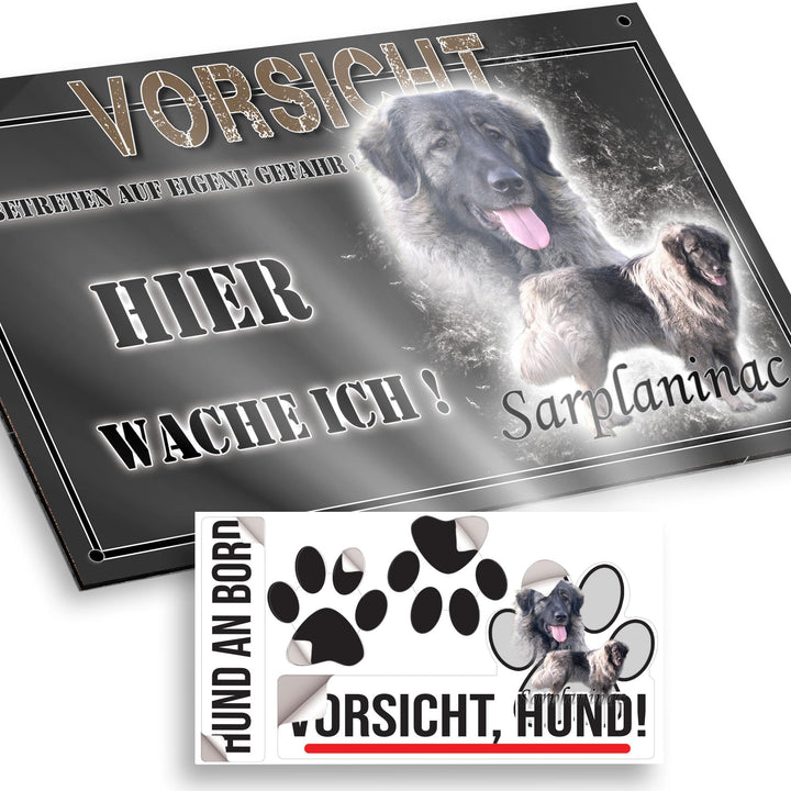 hier wache ich hund Sarplaninac 29/18 cm 300 Modern, 300 Modern