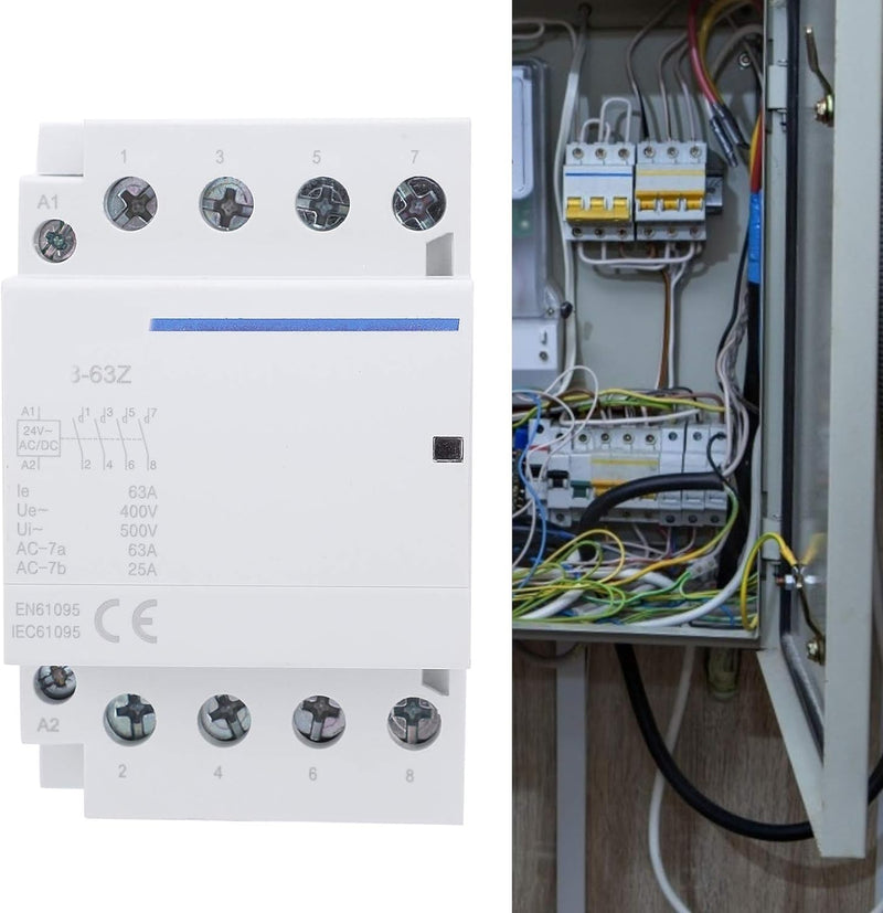 Walfront BCH8‑63 AC/DC-Schützspannung 4NO 63A 400V AC/DC-Haushaltsspannungsschütz Elektronischer mod