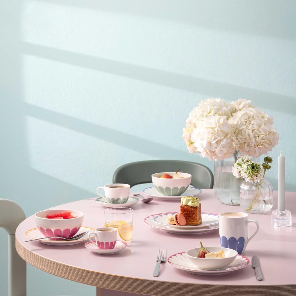 Villeroy & Boch - Fleur soleil Frühstücksteller 6er Set, Dessertteller, Kleiner Teller für Frühstück