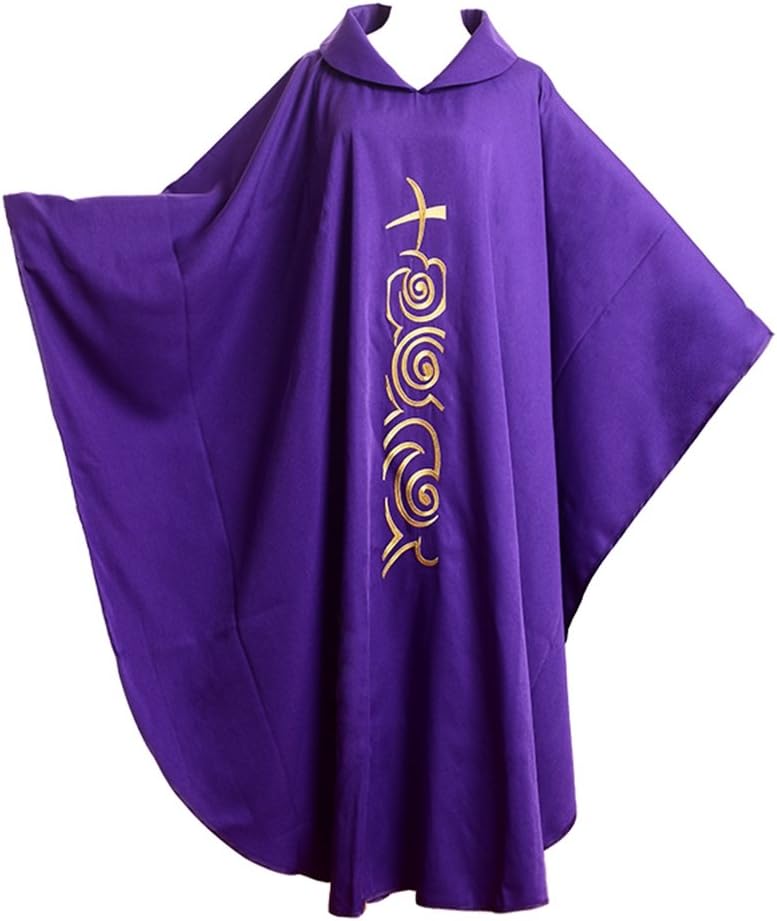 BLESSUME Kirche Priester festes Muster Kasel Vestments Lila (Style