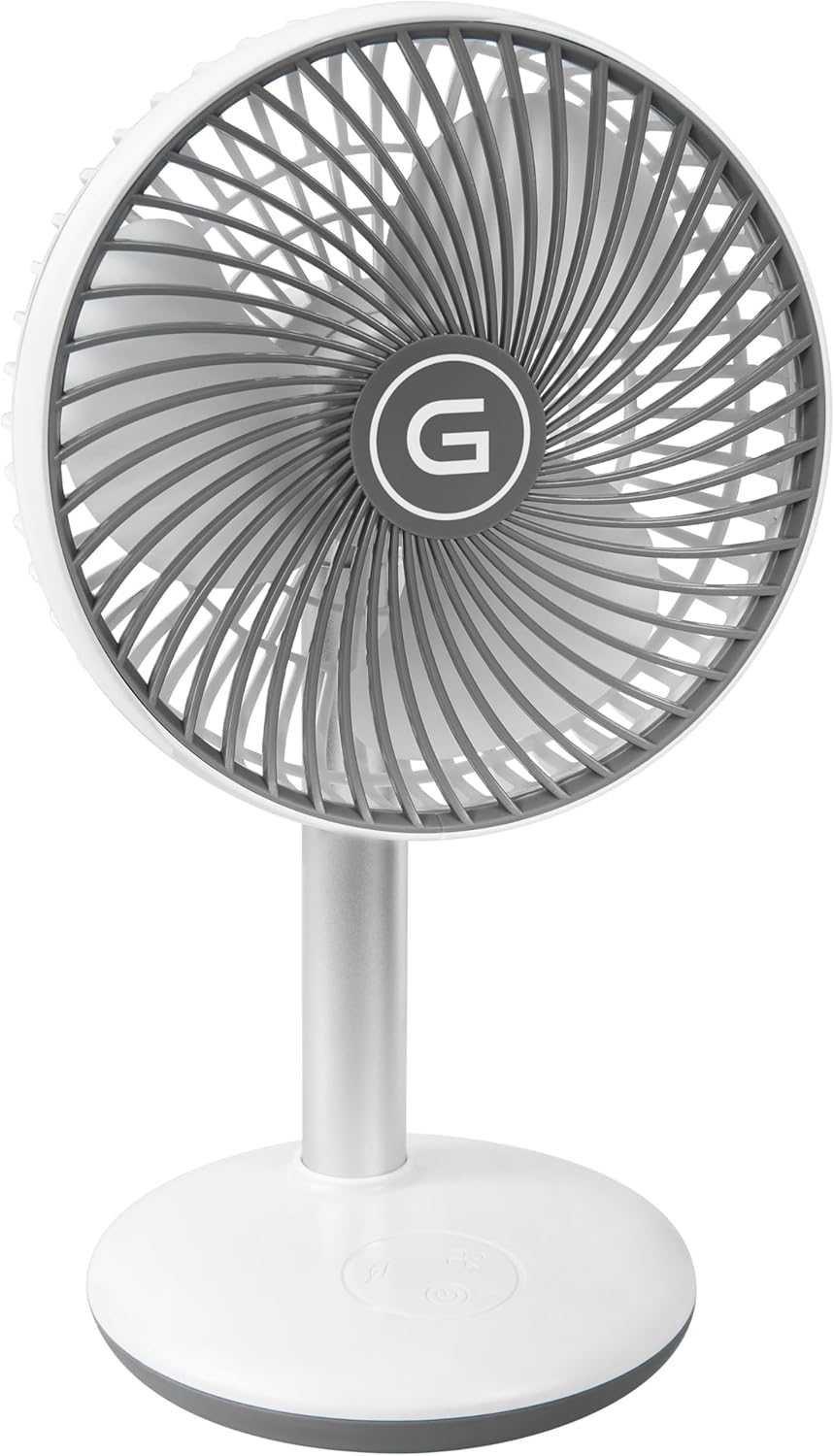 Gutfels Akku-Tisch-Ventilator VENTI 3010 R | Lithium Ionen Akku 4.000 mAh | Touchbedienung | 4 Gesch