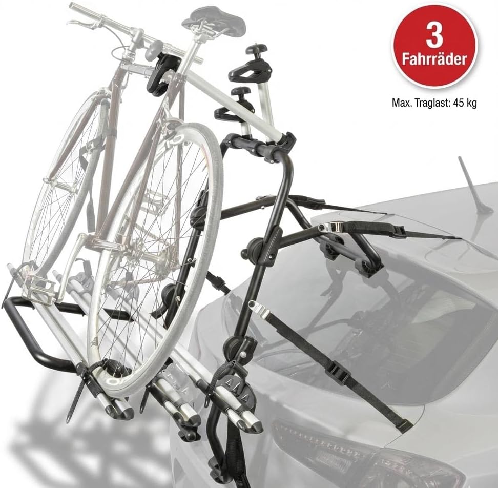 Fahrrad Heckträger - Fahrradträger Heckklappe - VDP Steelbike 3 - universal Auto Fahrradträger - Hec