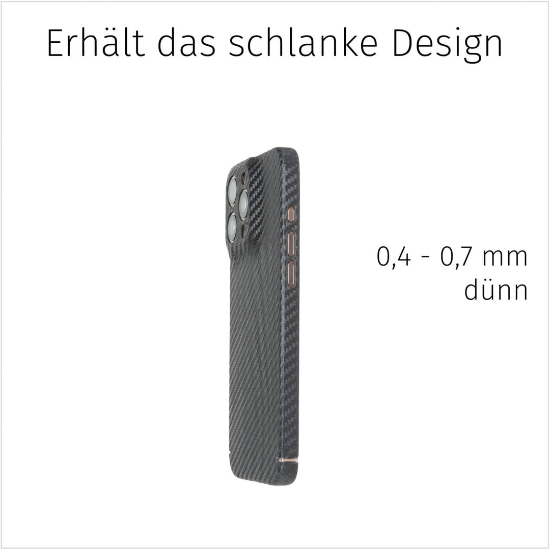 FILONO iPhone 13 Pro Max Carbon Hülle kompatibel mit MagSafe ultradünn iPhone 13 Pro Max CARBON Case