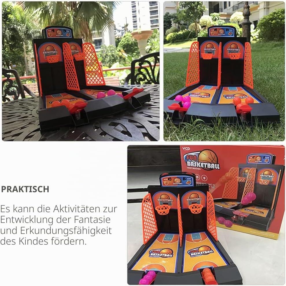 Mini-Basketballspiel, Desktop-Basketball-Spiel-Set, ein oder zwei Spieler, Finger-Basketball-Schiess
