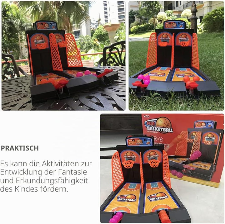 Mini-Basketballspiel, Desktop-Basketball-Spiel-Set, ein oder zwei Spieler, Finger-Basketball-Schiess