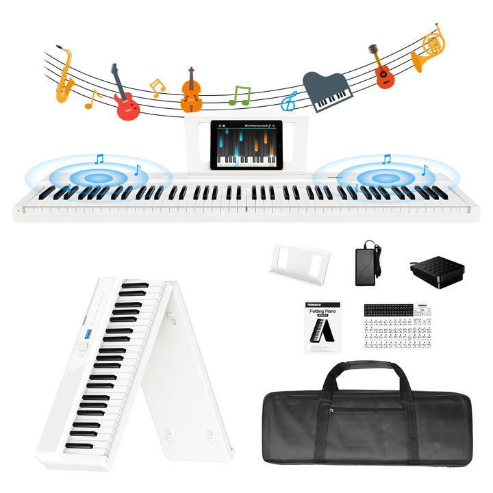 TERENCE 30W Pianoforte digitale Il pianoforte elettronico pieghevole più sottile e leggero Tastiera