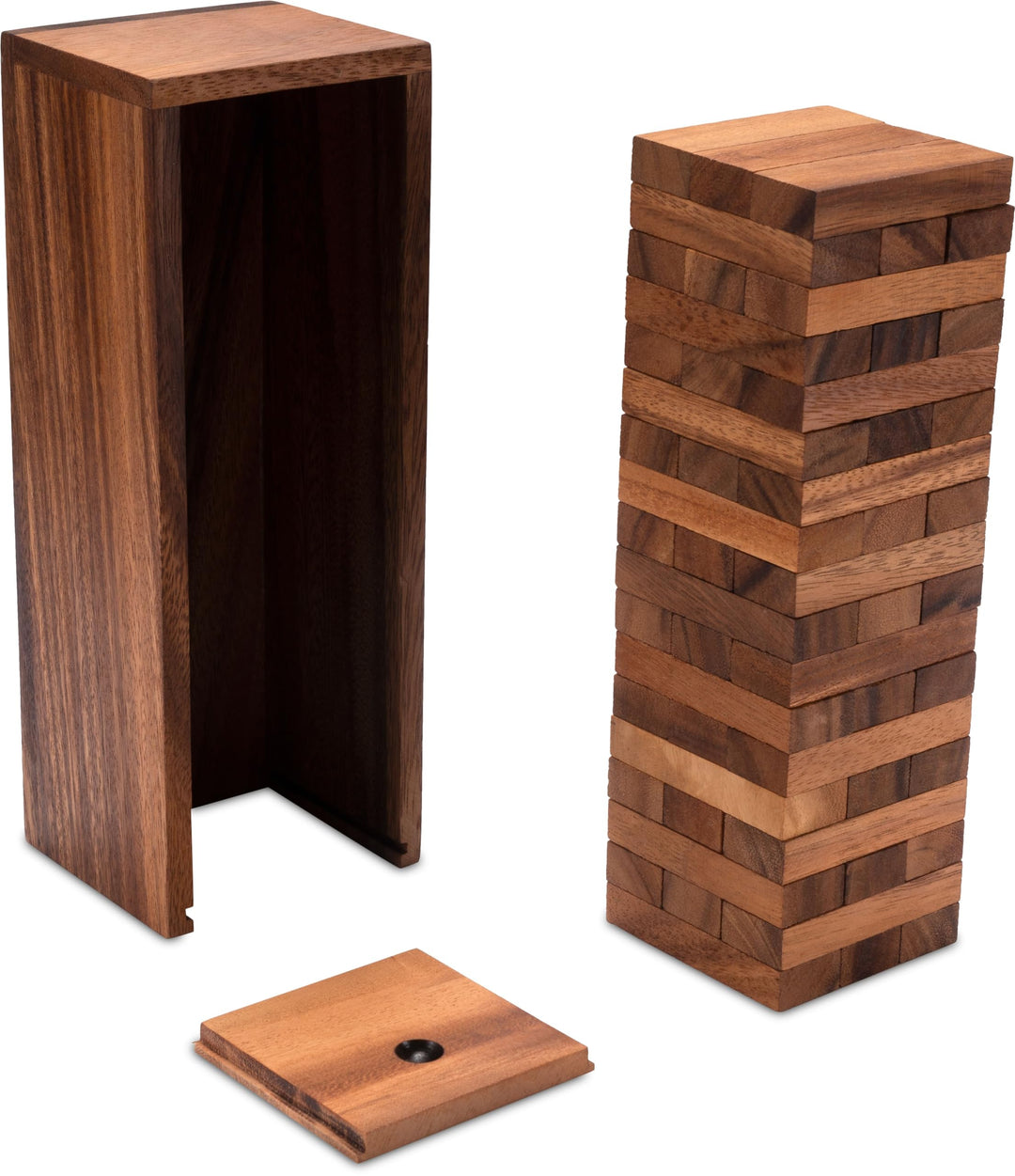 LOGOPLAY Wackel Turm - Gr. L - 26 cm Höhe - Condo - Holzturm - Geschicklichkeitsspiel - Gesellschaft