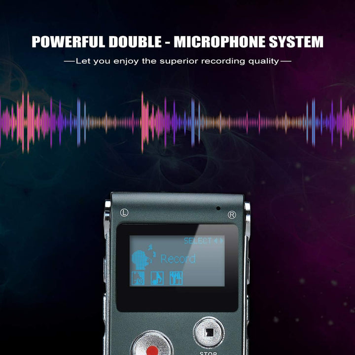 Digitales Diktiergerät,COVVY 8GB Audio Aufnahmegerät,Digitaler Voice Recorder mit Spracherkennung fü
