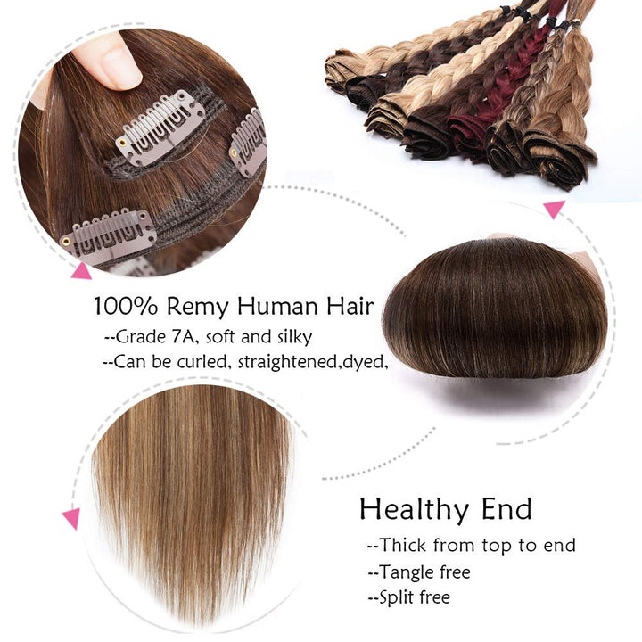 SEGO Clip in Extensions Echthaar Doppelt Tressen Haarverlängerung 8 Teilig 100% Remy Hair für Komple