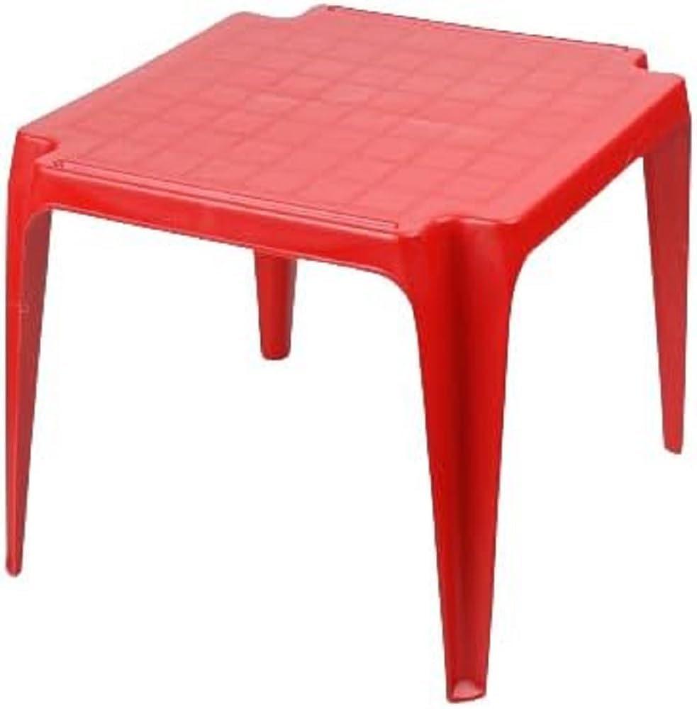 Stapelbarer Kindertisch, Made in Italy, 56 x 52 x 44 cm, rote Farbe